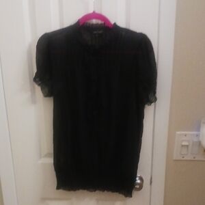 Sam & Max Black Sheer Blouse